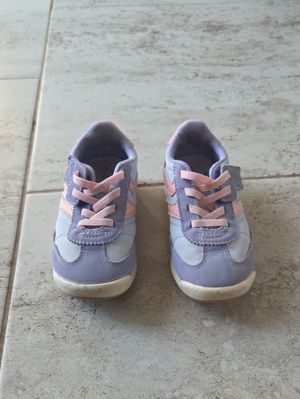Toddler Girls Lavender & Pink Athletic Sneakers